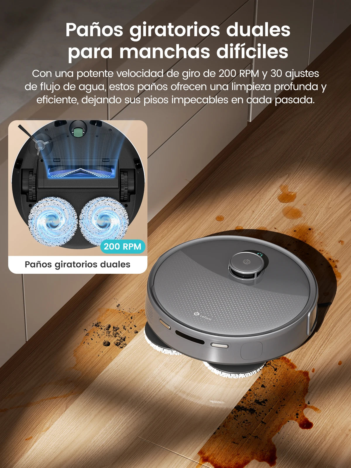 Lefant M3 Max Robot Vacuum With Auto Mopping Function