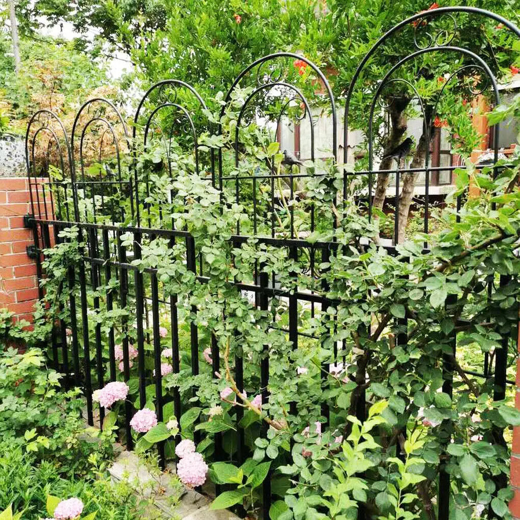 Metal Garden Trellis Fence Antirust Climbing Plant Support Panel