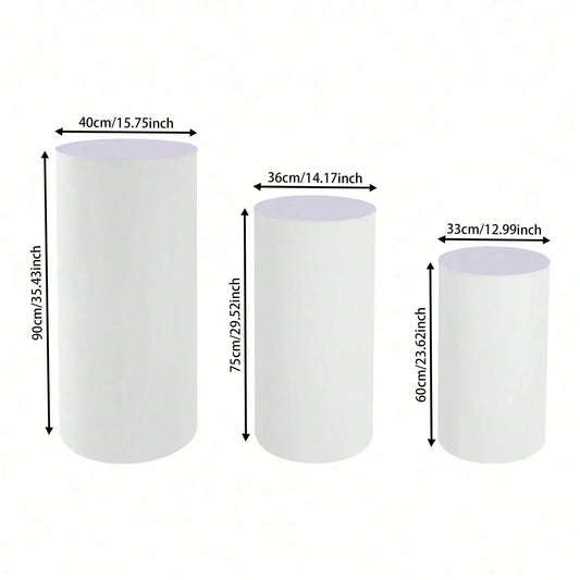 Round Cylinder Pedestal Display Stands For Wedding Party Decor