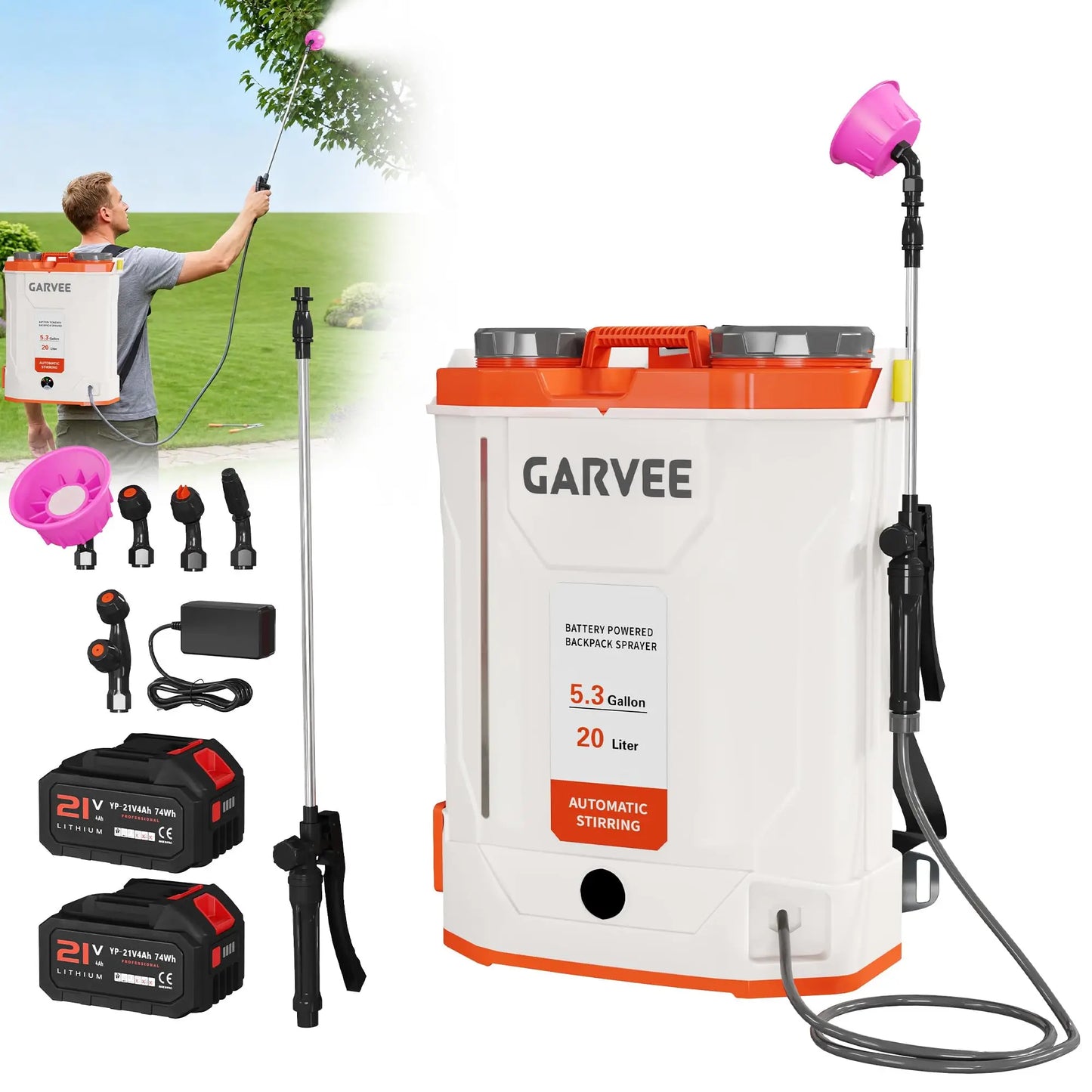 HiMISS Cordless Backpack Sprayer For Garden And Lawn Control