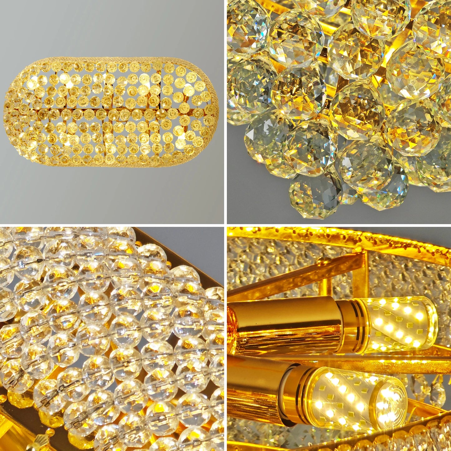 Vrygle Empire Rectangular Crystal Chandelier Dining Room Lighting