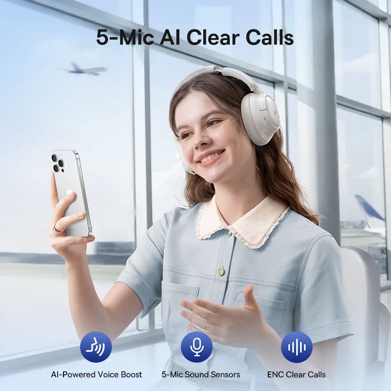 Baseus Wireless Bluetooth Headphones With Active Noise Cancellation