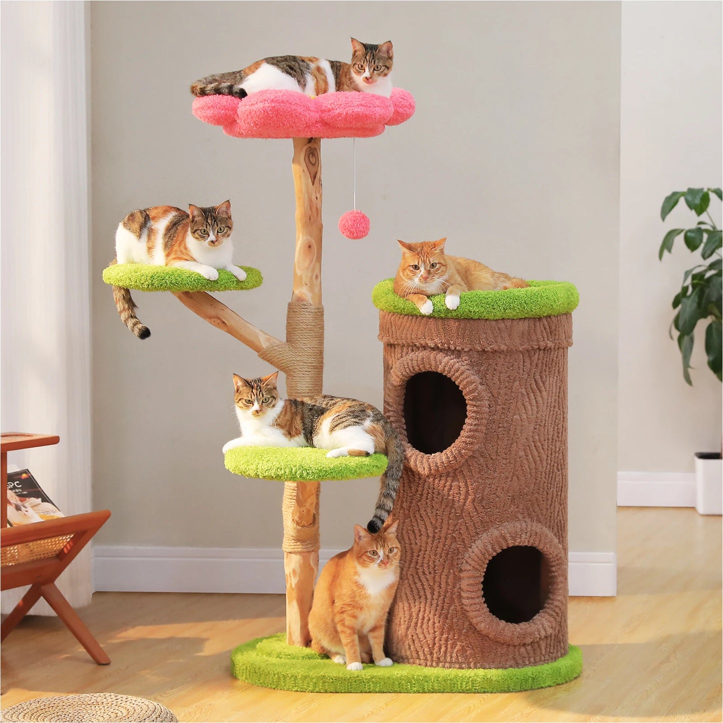 PAWZ Road Premium Cat Tower With Condos And Scratching Post
