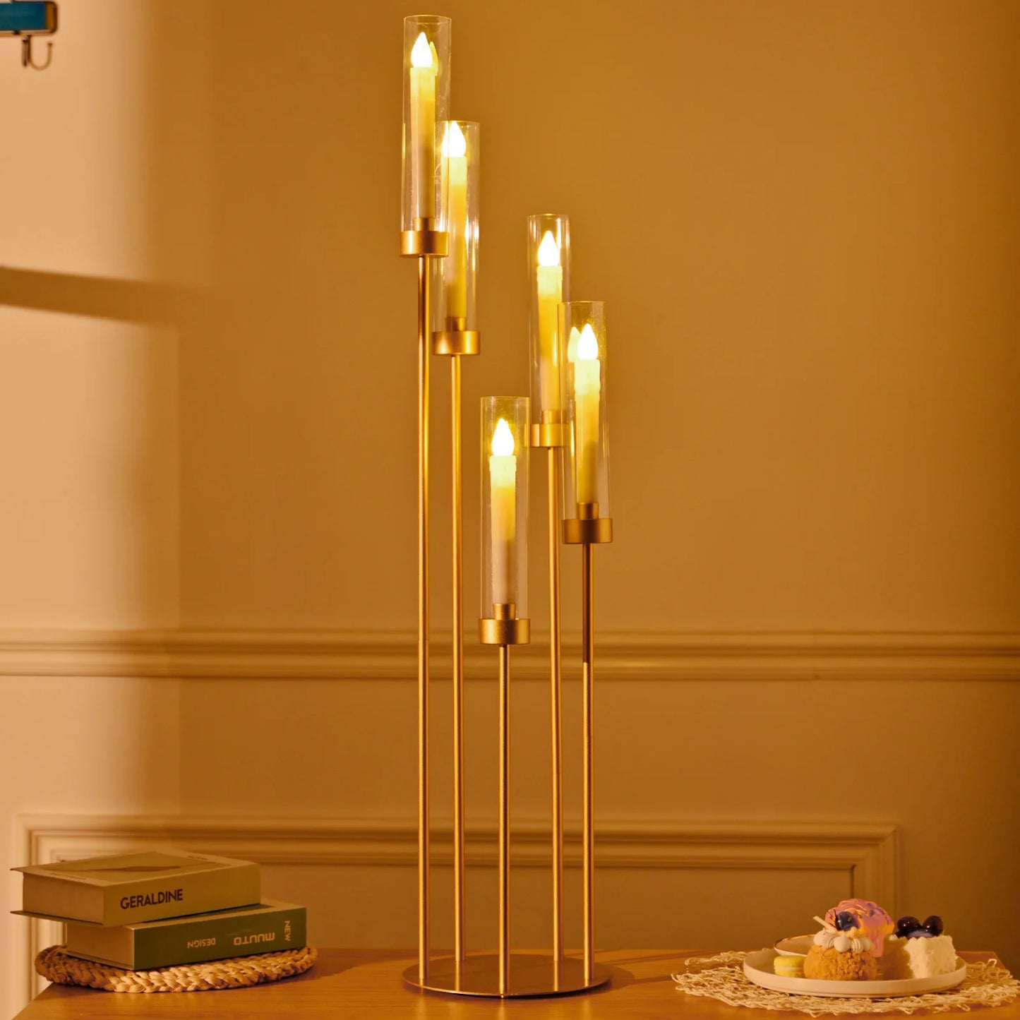 Vincigant Floor Candelabra With Acrylic Shade Wedding Decoration