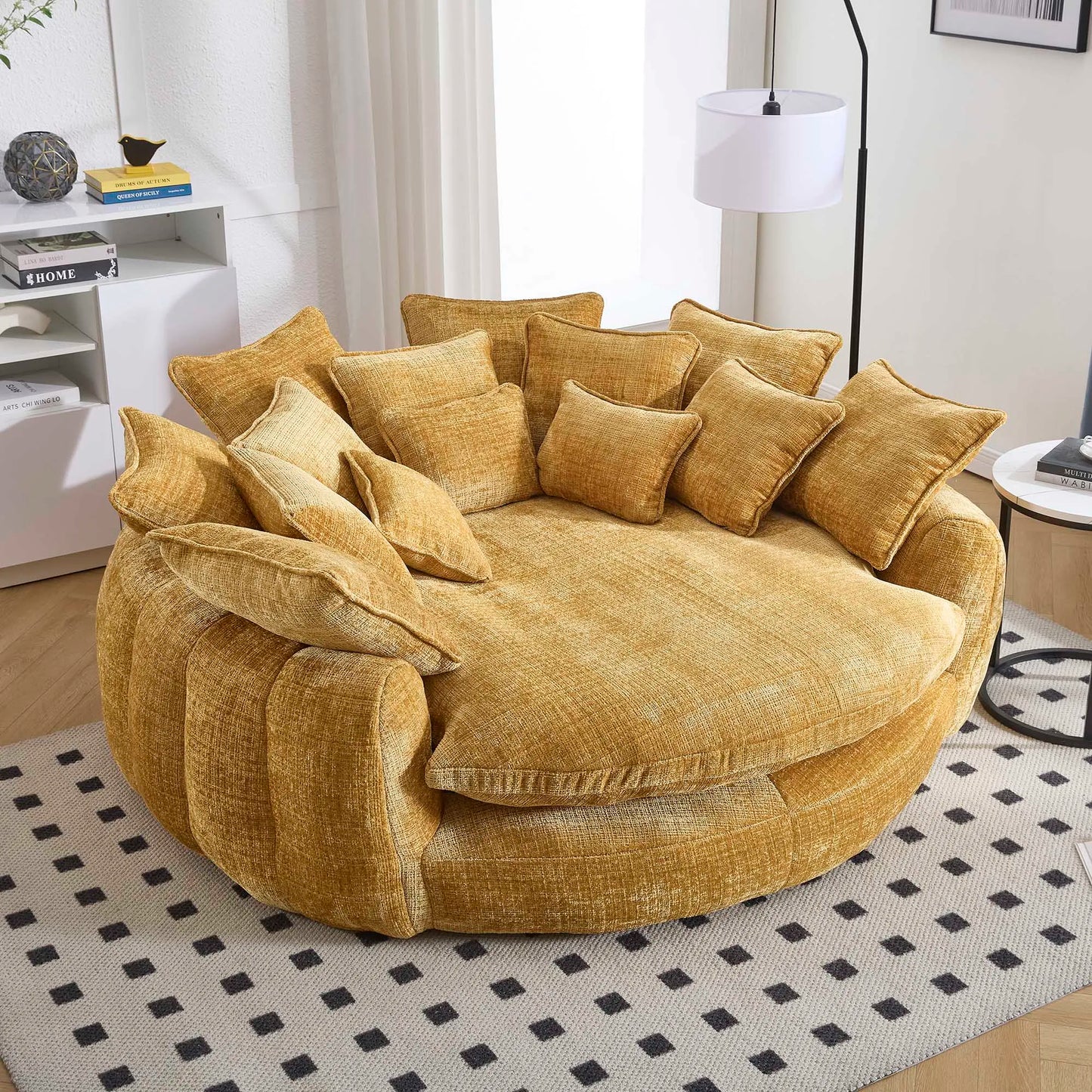 Modern Chenille Cloud Couch Sleeper Sofa With Memory Foam