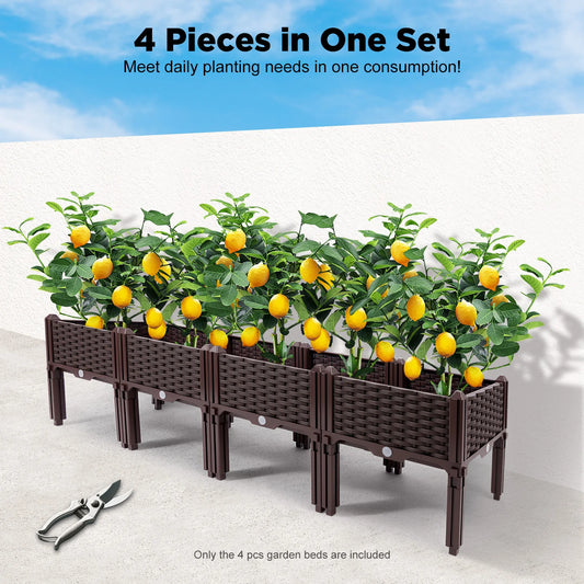 Bymaocar Raised Garden Bed Kit For Vegetables And Herbs