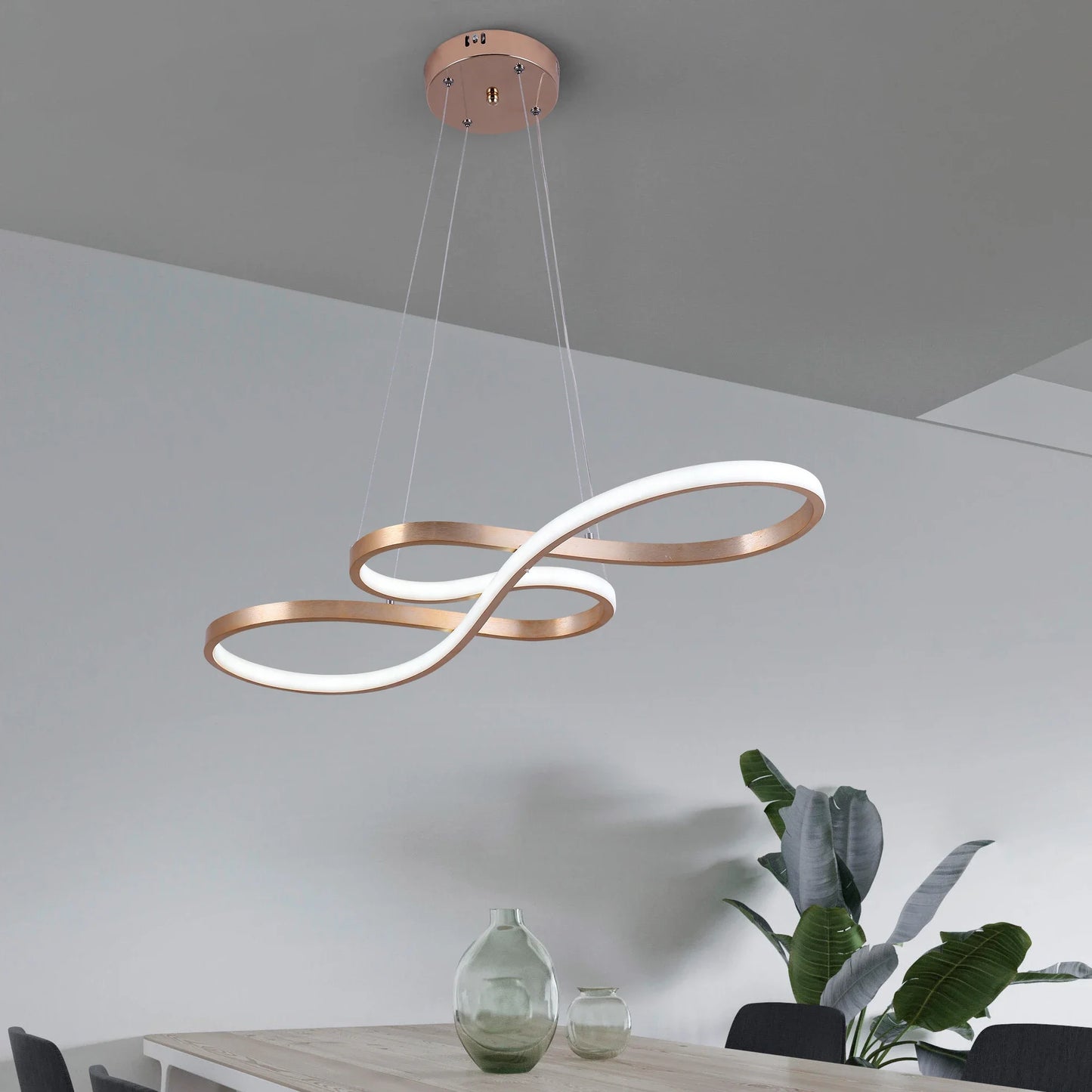 GreeLustr Modern Dimmable Acrylic Chandelier Pendant Light For Dining