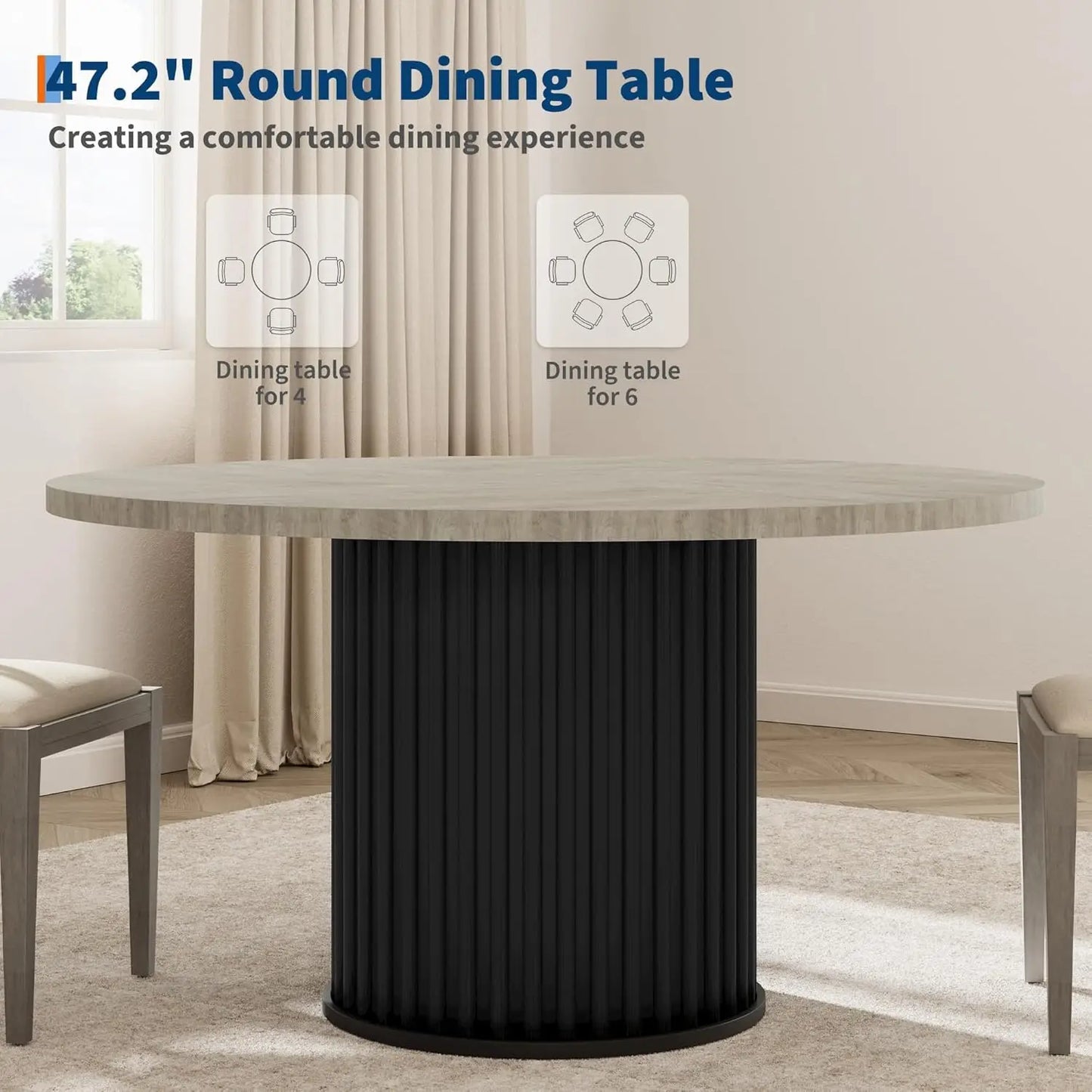 Twister Ck Round Metal Pedestal Dining Table For Modern Homes