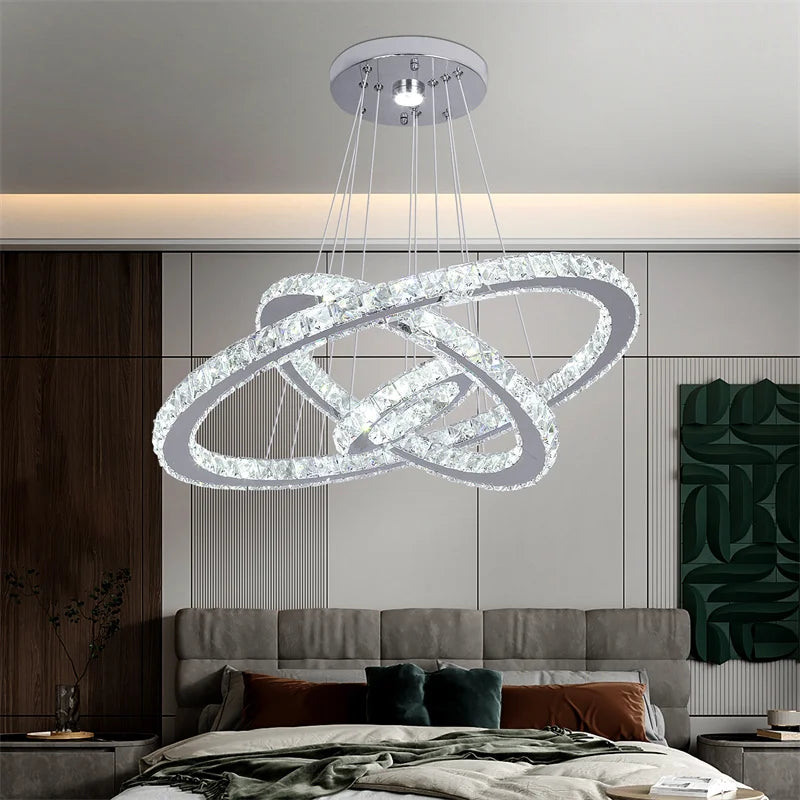 GreeLustr Crystal LED Pendant Light Modern Nordic Chandelier