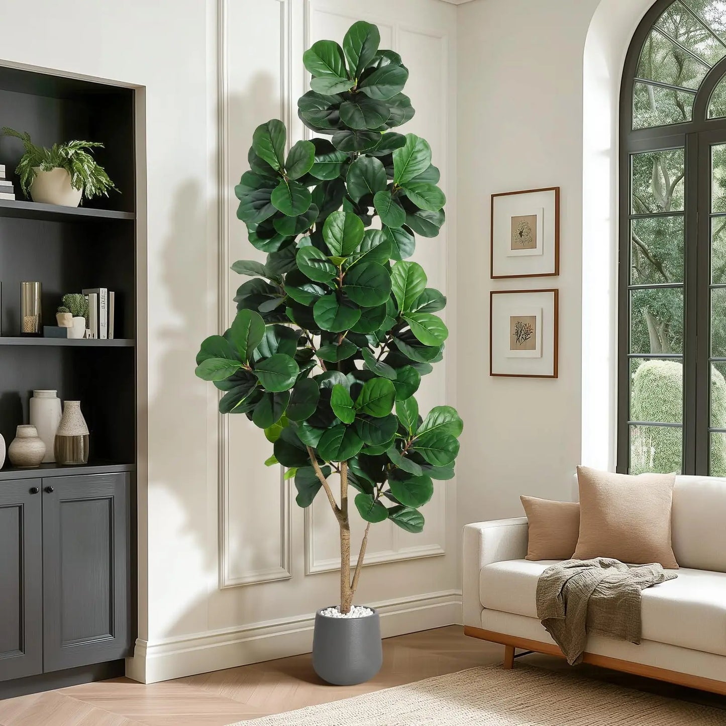 Realistic Artificial Fiddle Leaf Fig Plant For Home Decor