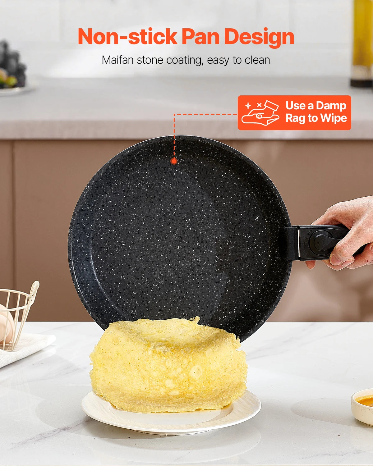 SucceBuy Nonstick Granite Cookware Set Featuring Frying Sauce Saute Pans