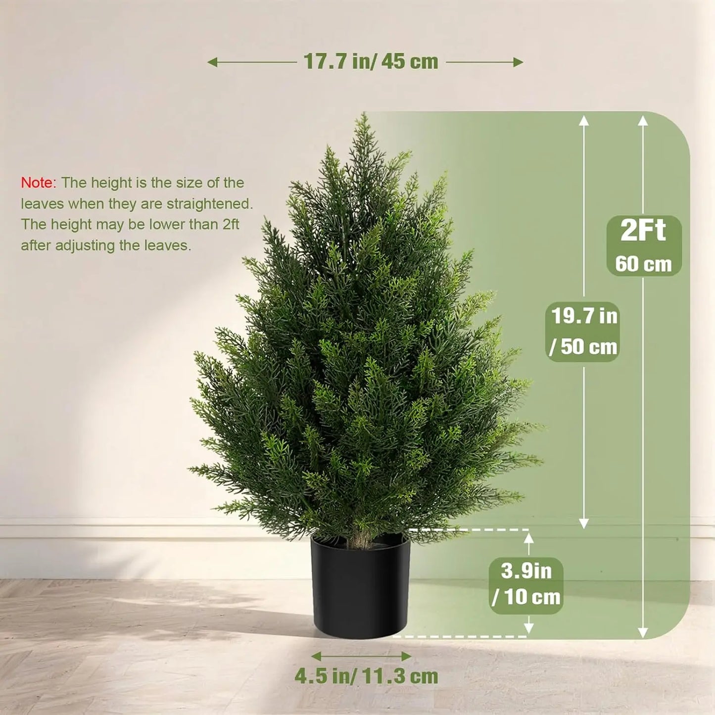 Olitree Artificial Cedar Topiary Tree For Indoor Outdoor Use