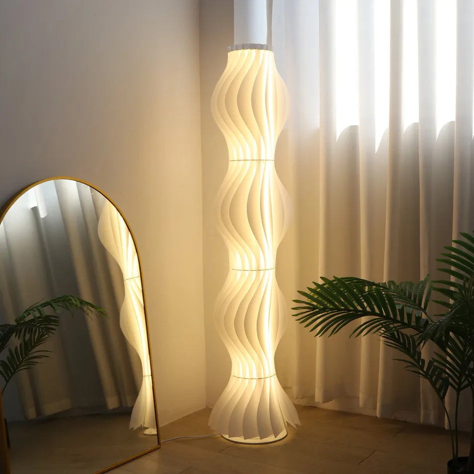 Tall Dimmable LED Floor Lamp With Decorative Iron Base