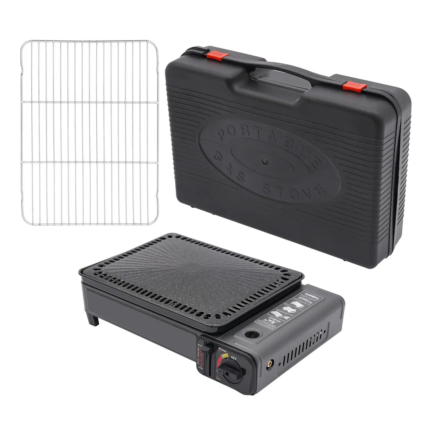 Portable Butane Gas Grill Stove for Camping and Trekking
