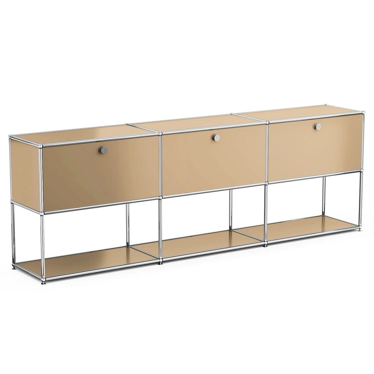 Modern Metal Storage Cabinet Sideboard Credenza For Living Room