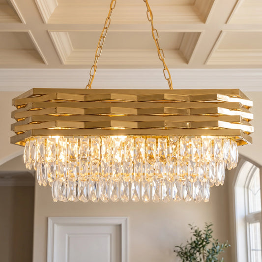 Modern Crystal Chandelier Pendant Ceiling Light for Dining Rooms