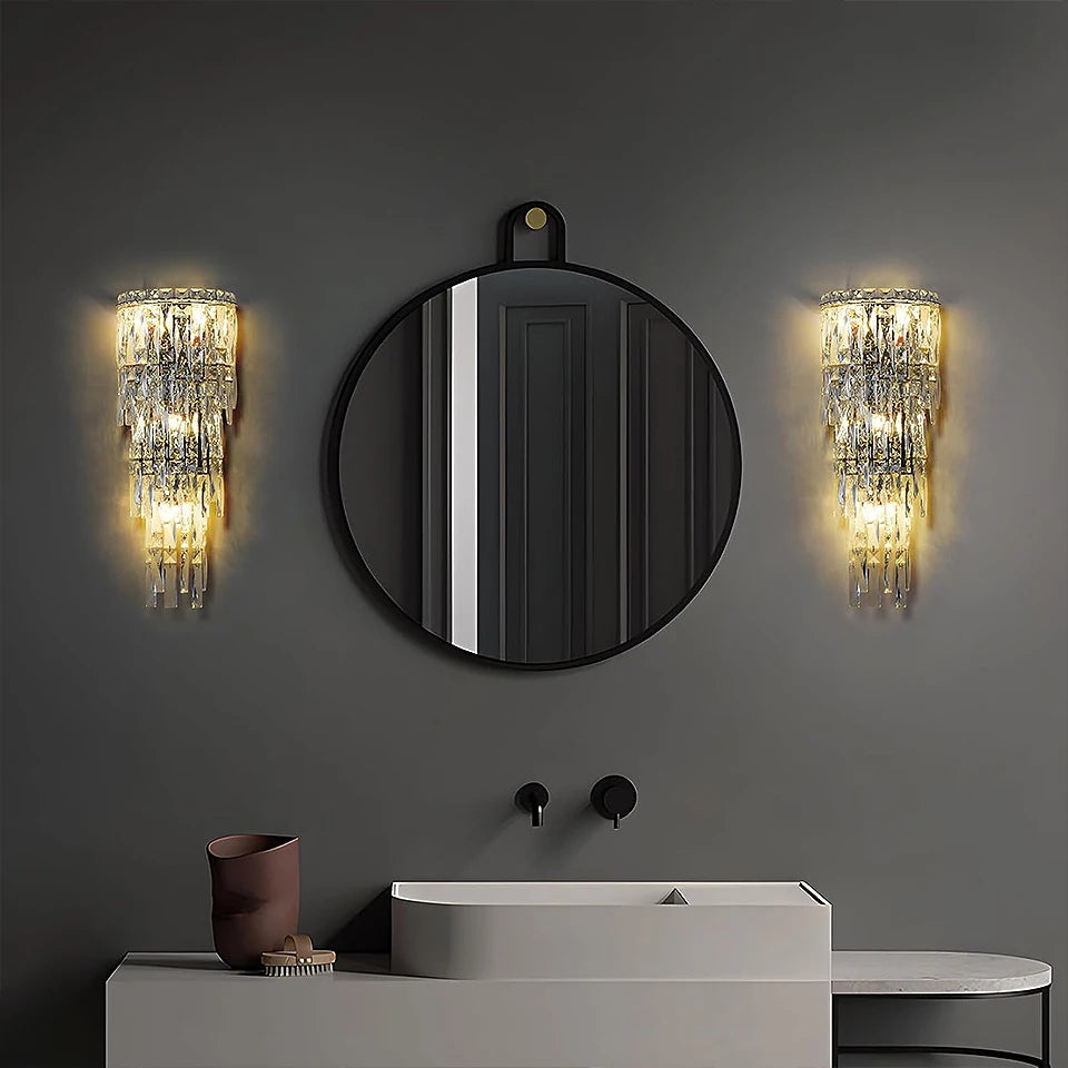 Modern Crystal Wall Light For Bedroom Hallway And Dining Areas