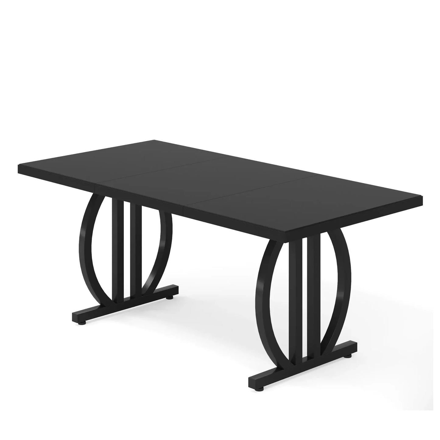 Tribesigns Modern Industrial Dining Table With Sturdy Metal Frame