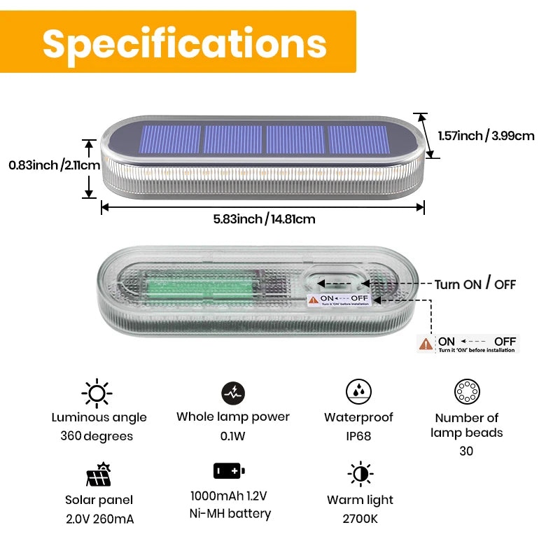 IP68 Waterproof Solar Deck Lights Automatic Heavy Duty Step Lighting