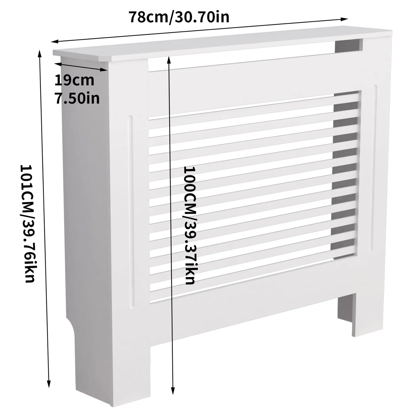 Modern Wooden Radiator Cover With Integrated Storage Shelf Unit