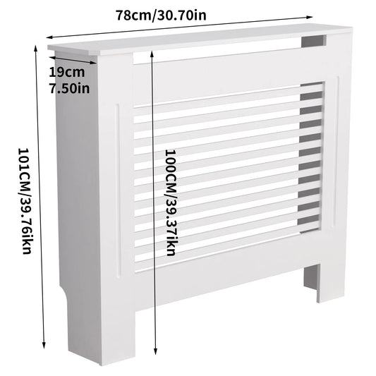 Modern Wooden Radiator Cover With Integrated Storage Shelf Unit