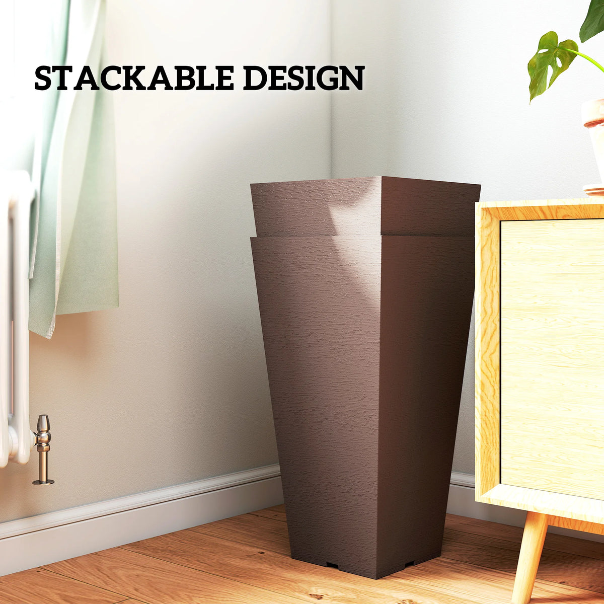 Outsunny Tapered Outdoor Planters Set For Welcoming Entryways