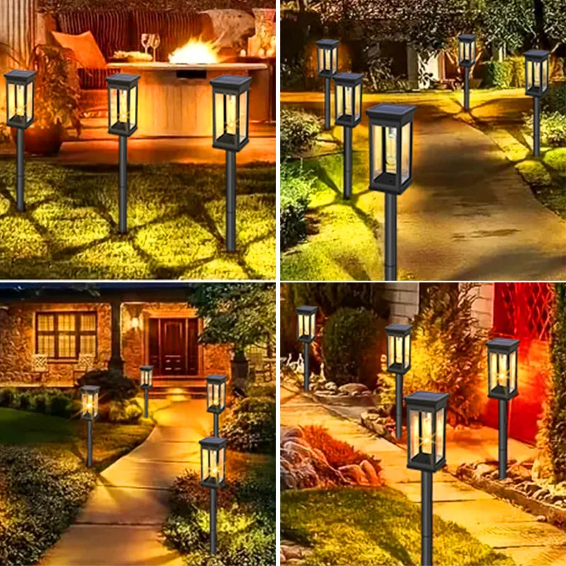FAMCDC Outdoor Automatic Solar LED Garden Pathway Lights
