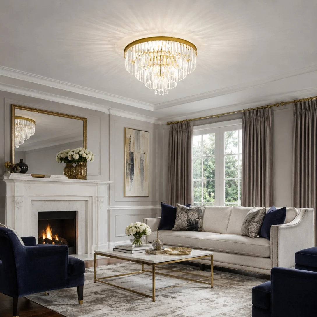 GreeLustr Modern Crystal Ceiling Chandelier For Living Room Lighting
