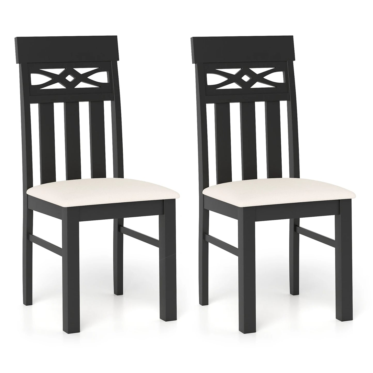 Homasis High Back Wooden Dining Chairs Set For Kitchen