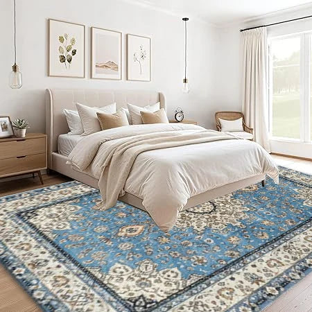 Classic Medallion Floral Area Rug For Traditional Home Decor