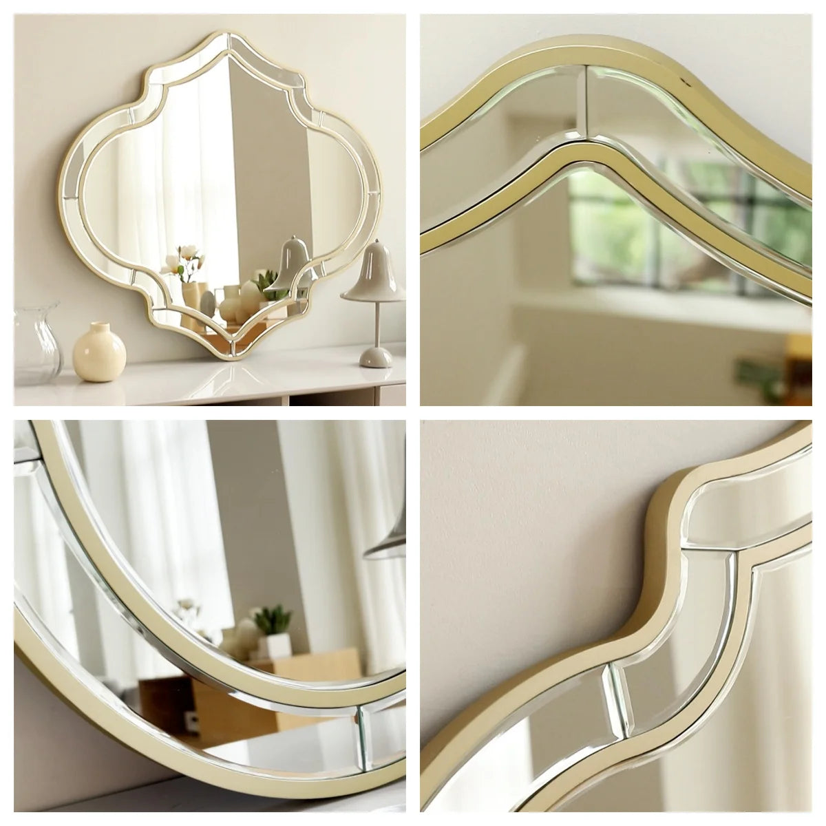 Luvodi Unique Asymmetric Wall Mirror For Home Decor