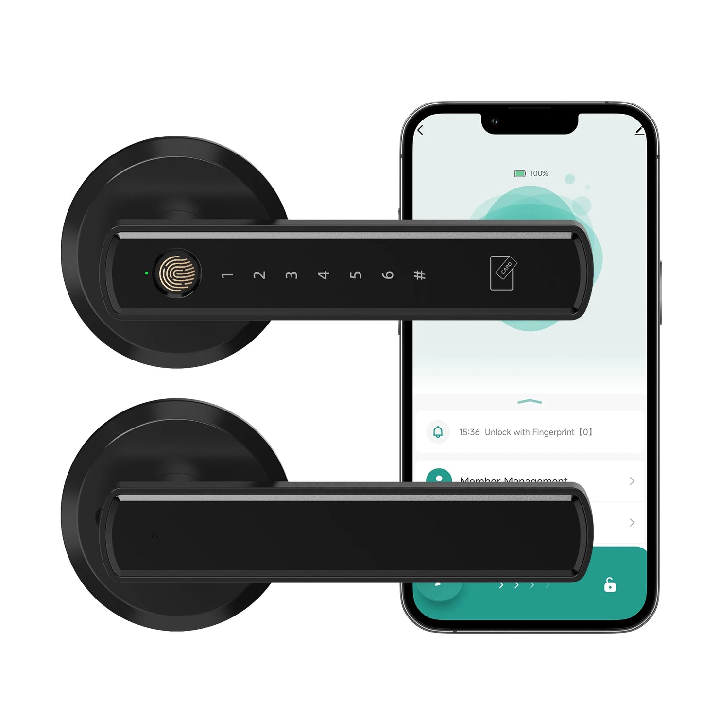 Viladepot Smart Handle Door Lock With Fingerprint And Keypad