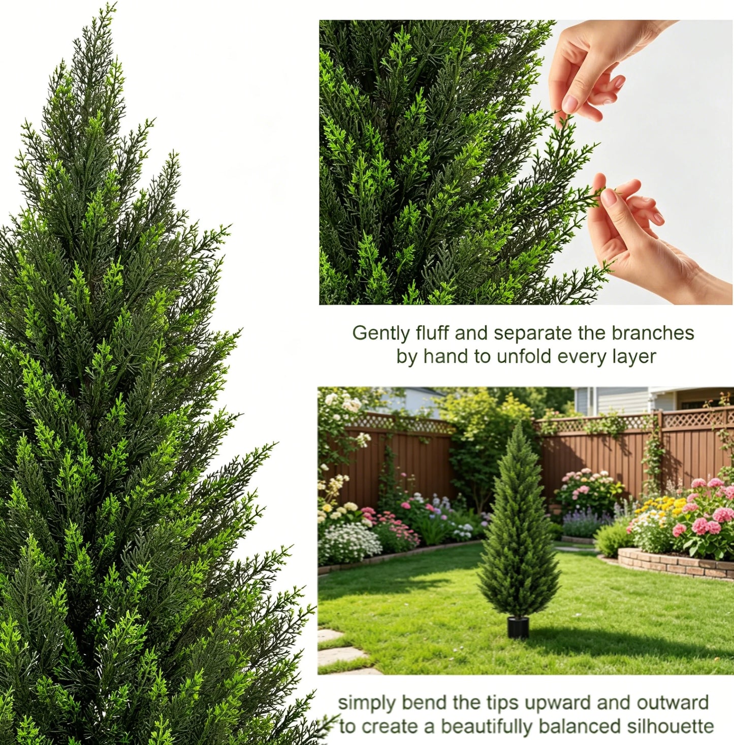 Olitree Artificial Cedar Topiary Tree For Indoor Outdoor Use