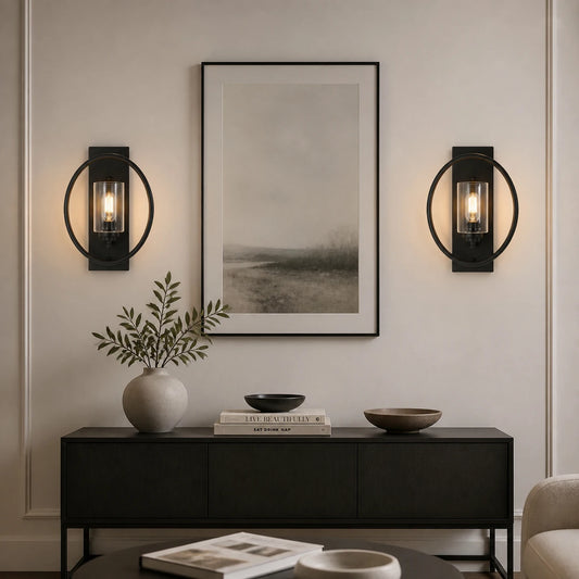 Modern Outdoor Wall Sconces, Dimmable Iron Lighting For Home