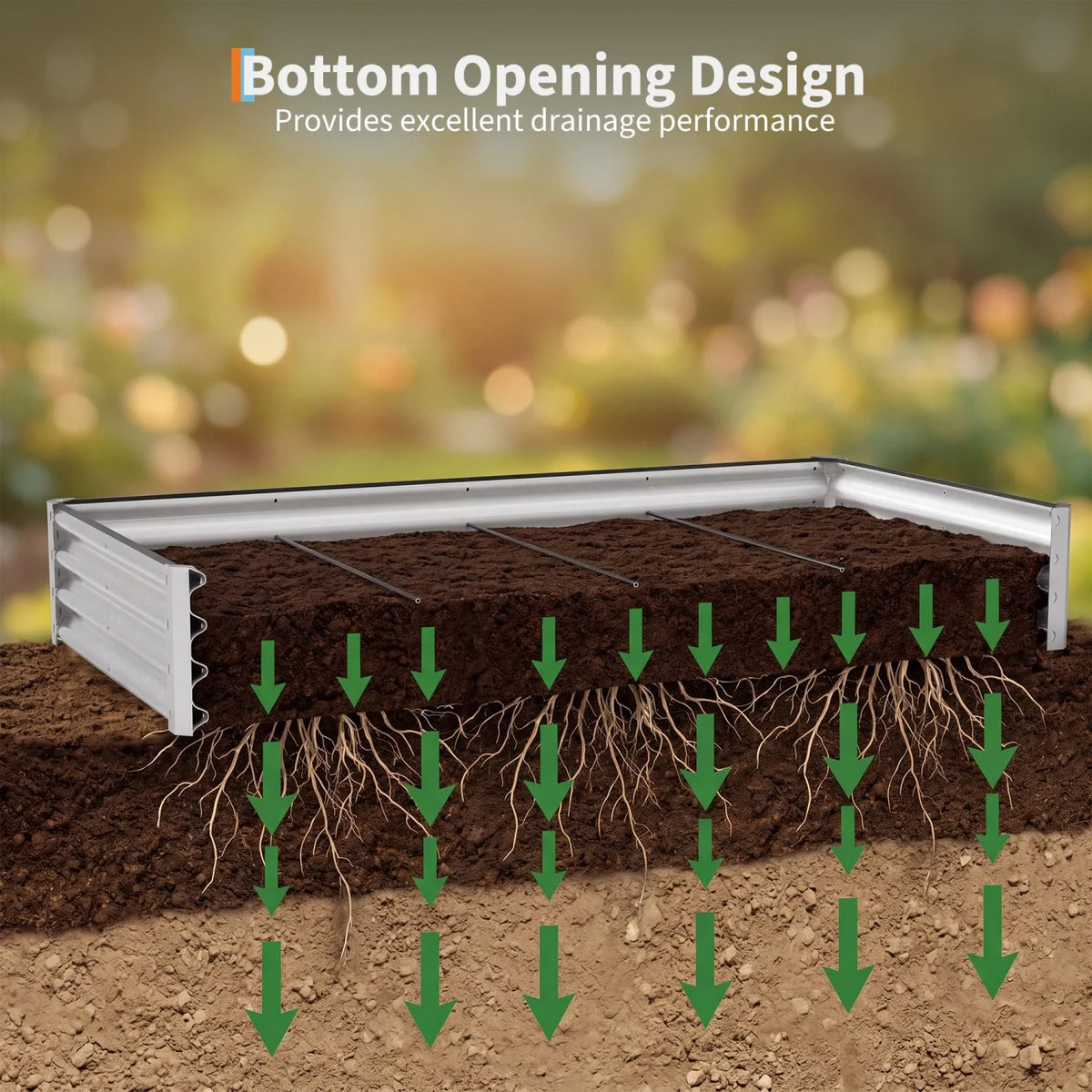 2 Pack 6x3 Ft Galvanized Steel Raised Garden Bed, Outdoor Above Ground Planter Box for Vegetables and Flowers, Metal Raised Bed for Gardening
