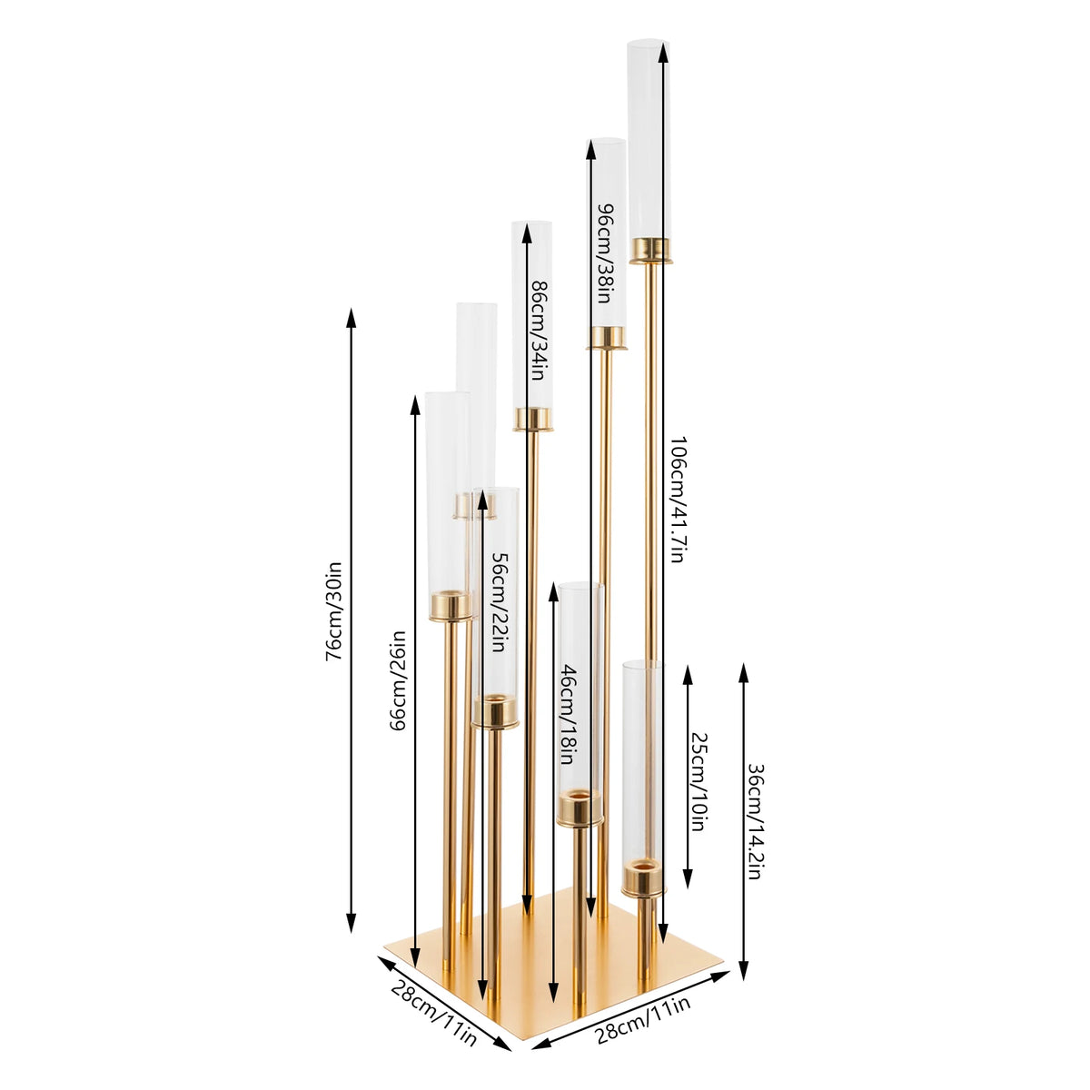 8 Arm Candle Holder Gold Metal Candlestick Centerpieces Upward Spiral Design Candelabra for Home Celebration Wedding