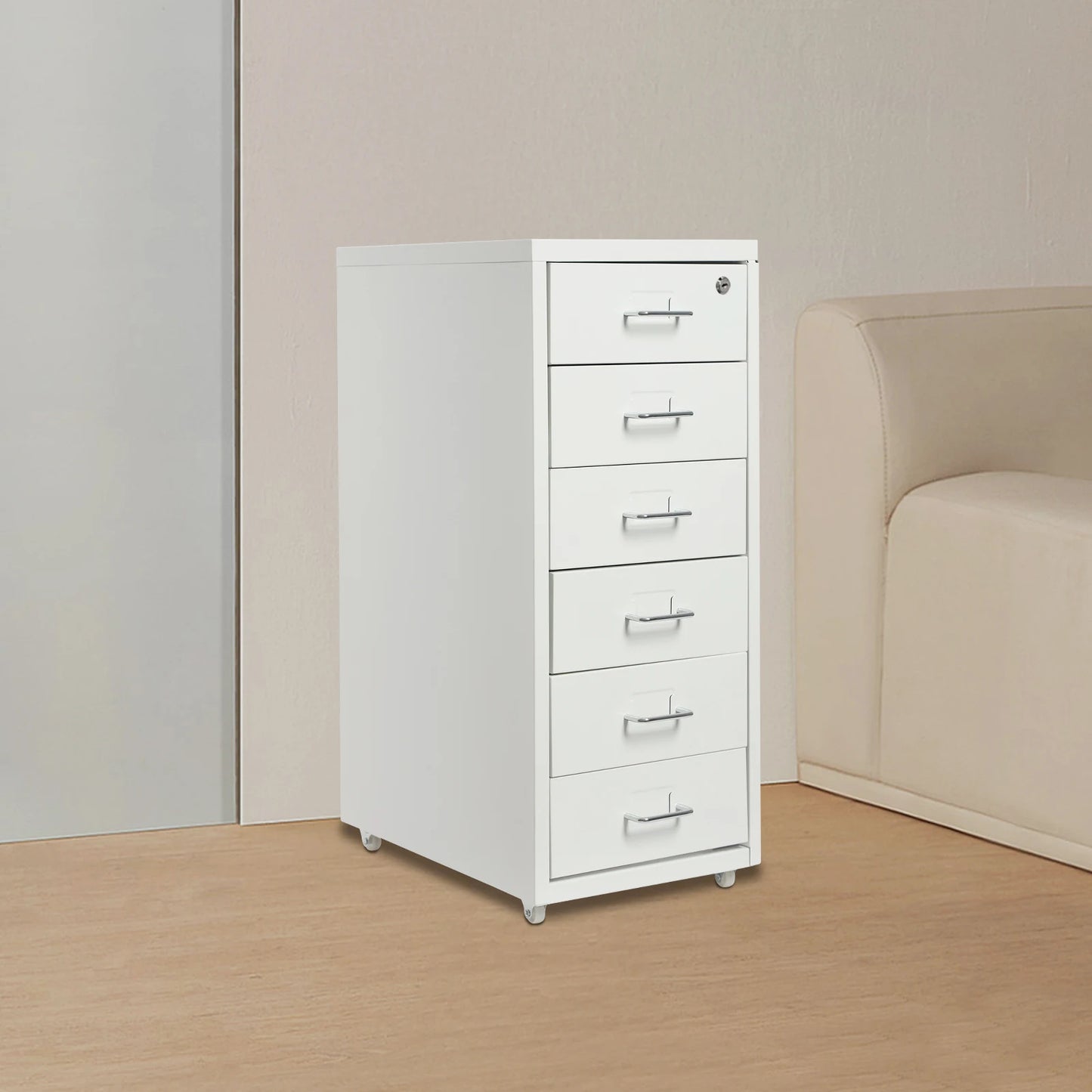 Vertical Metal Rolling File Cabinet With Lock And Wheels