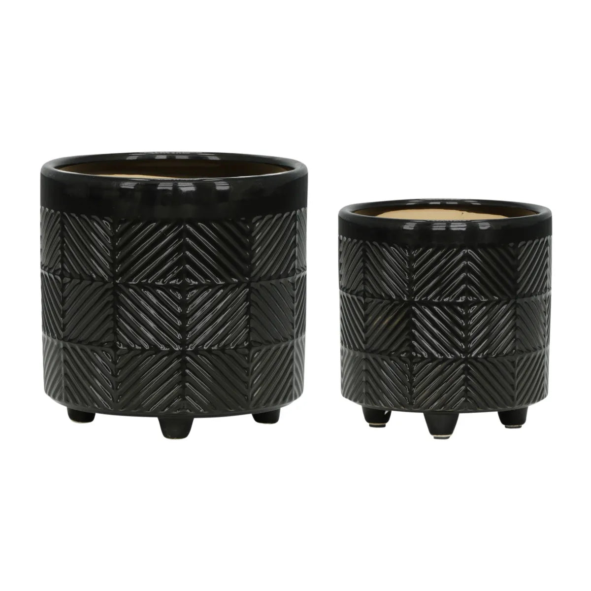 Modern Textured Plastic Planters For Home Garden Patio Decoration