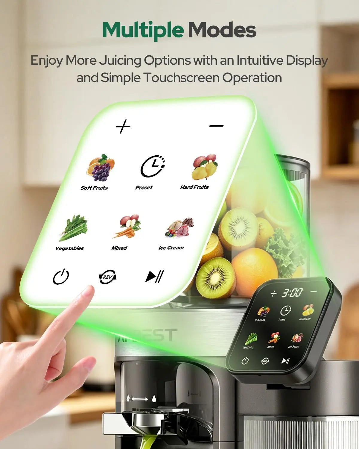 Slow Masticating Cold Press Juicer With Auto Pulp Ejection Feature