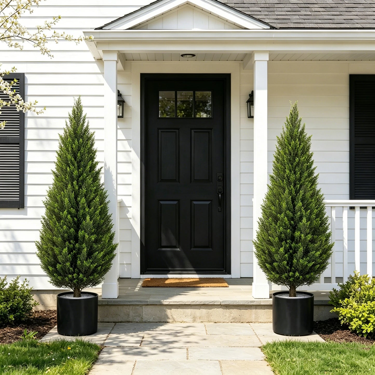 Olitree Artificial Cedar Topiary Tree For Indoor Outdoor Use