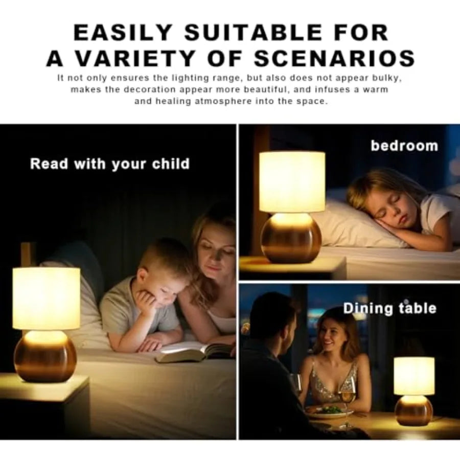 Modern Solar Table Lamp Set With Bedside And Desk Lighting